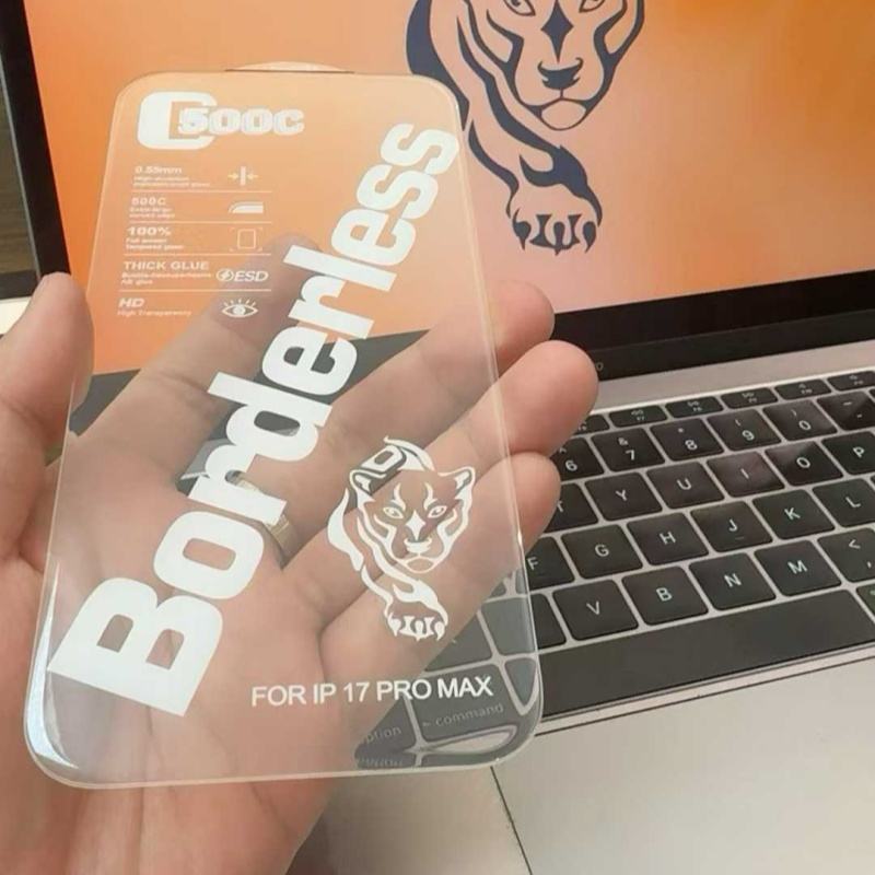 iPhone 17 Pro Max 500C Borderless Tempered Glass Screen Protector