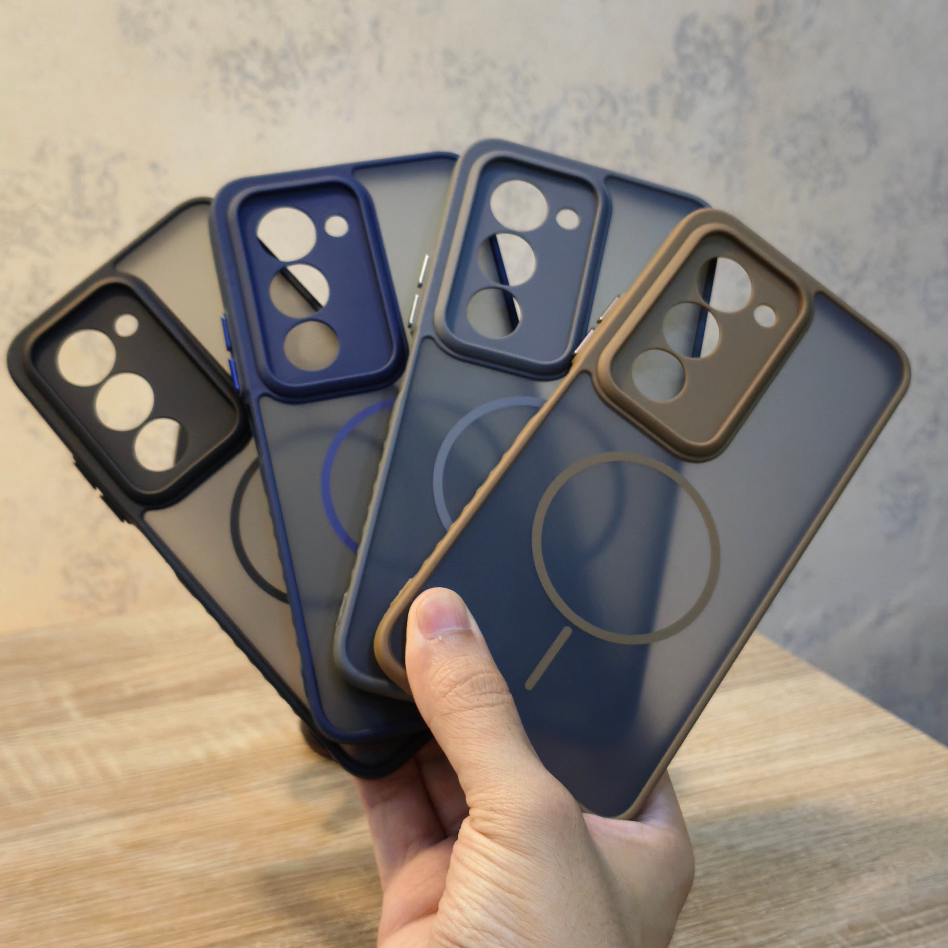 Xiaomi Redmi 15 Magnetic Ring Shockproof Back Cover – Transparent Hybrid Protective Case