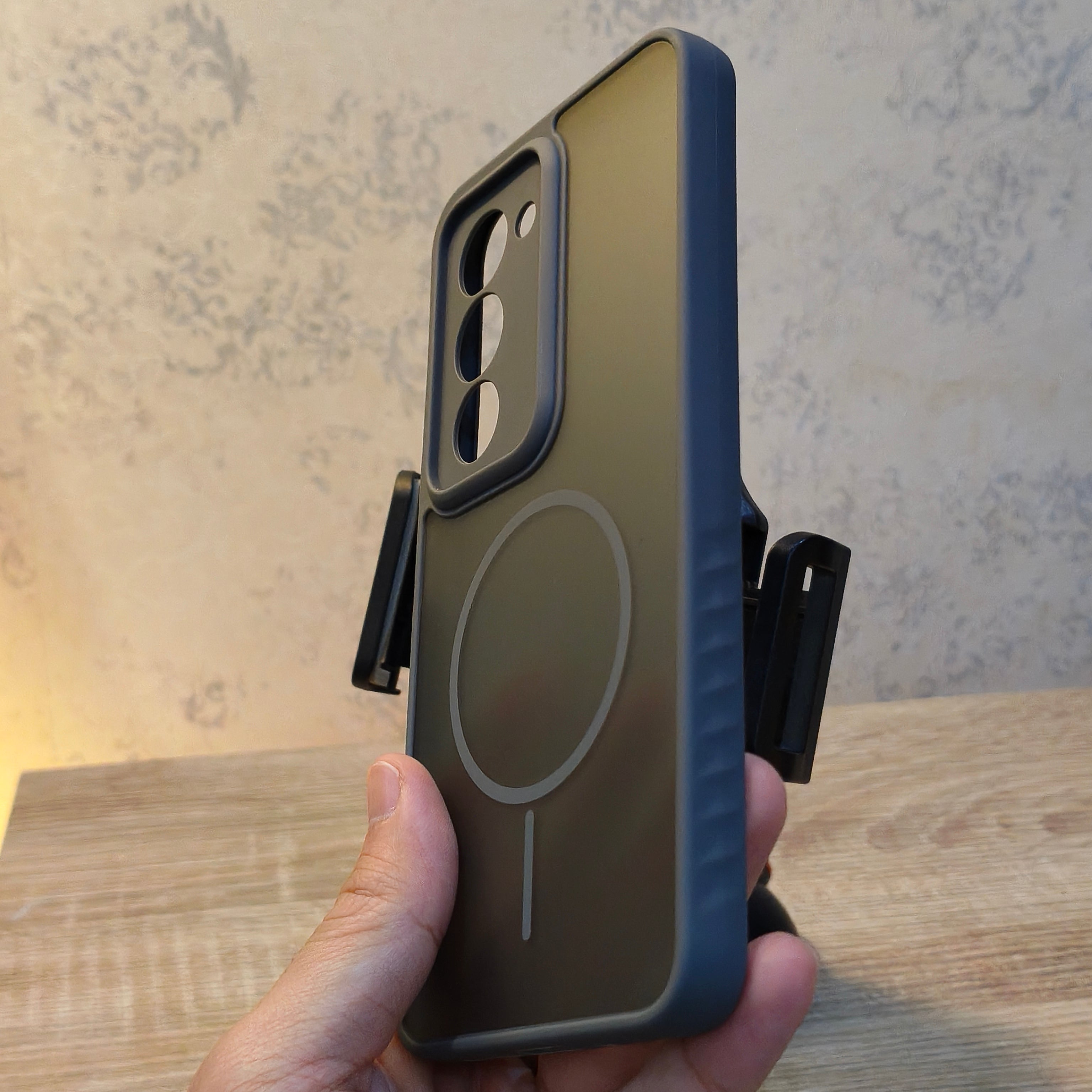 Xiaomi Redmi 15 Magnetic Ring Shockproof Back Cover – Transparent Hybrid Protective Case
