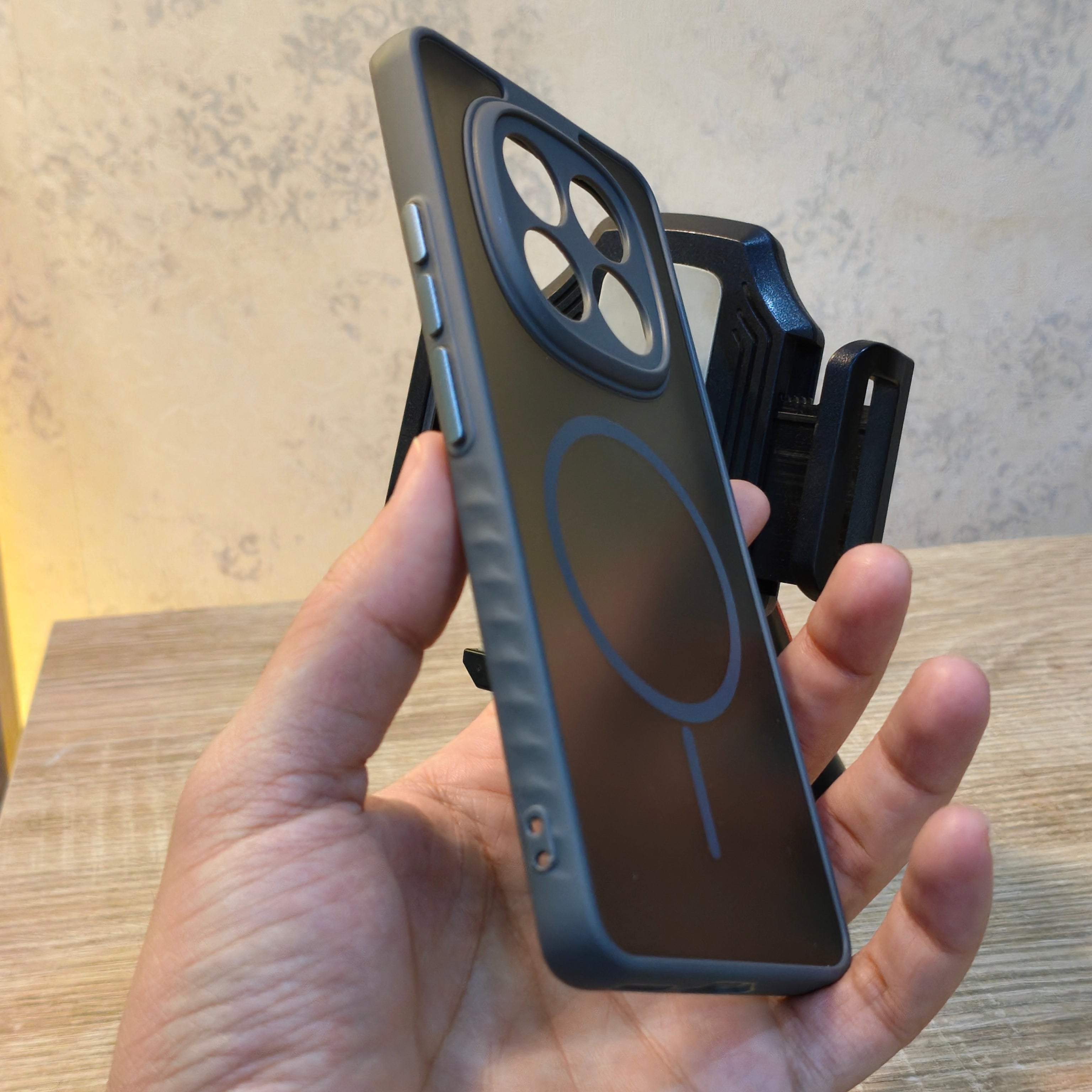 Xiaomi Redmi Note 15 Magnetic Ring Shockproof Back Cover – Transparent Hybrid Protective Case