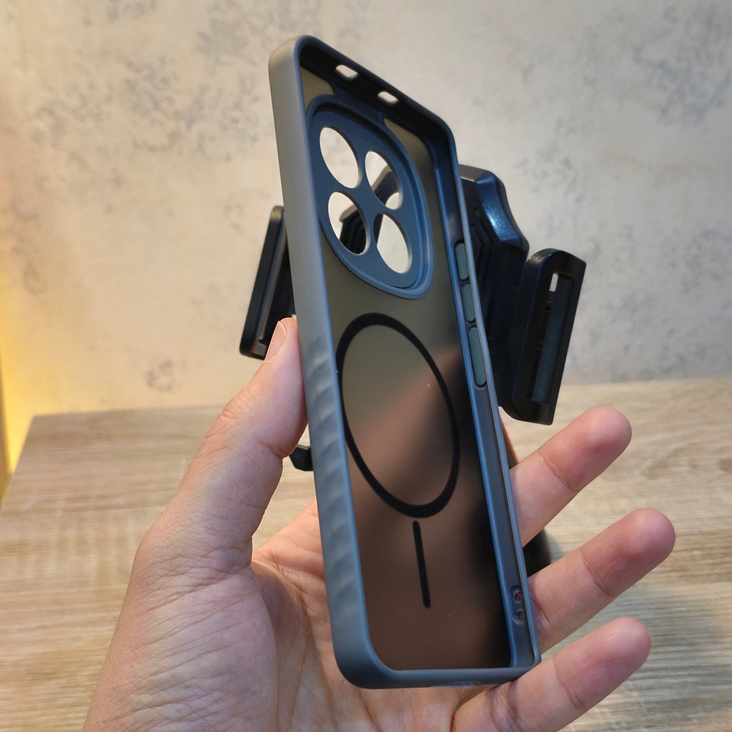 Xiaomi Redmi Note 15 Magnetic Ring Shockproof Back Cover – Transparent Hybrid Protective Case