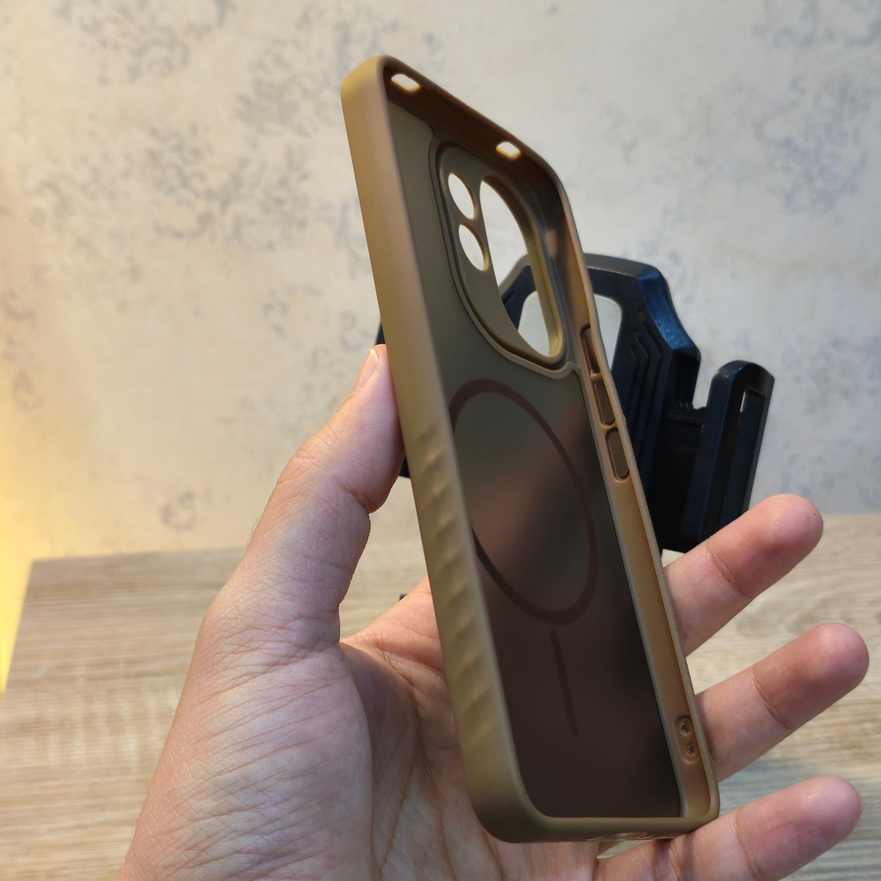 Vivo V60 Magnetic Ring Shockproof Back Cover – Transparent Hybrid Protective Case