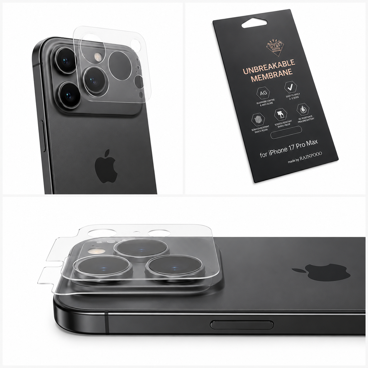 Unbreakable Membrane Back Protector for iPhone 17 Pro Max