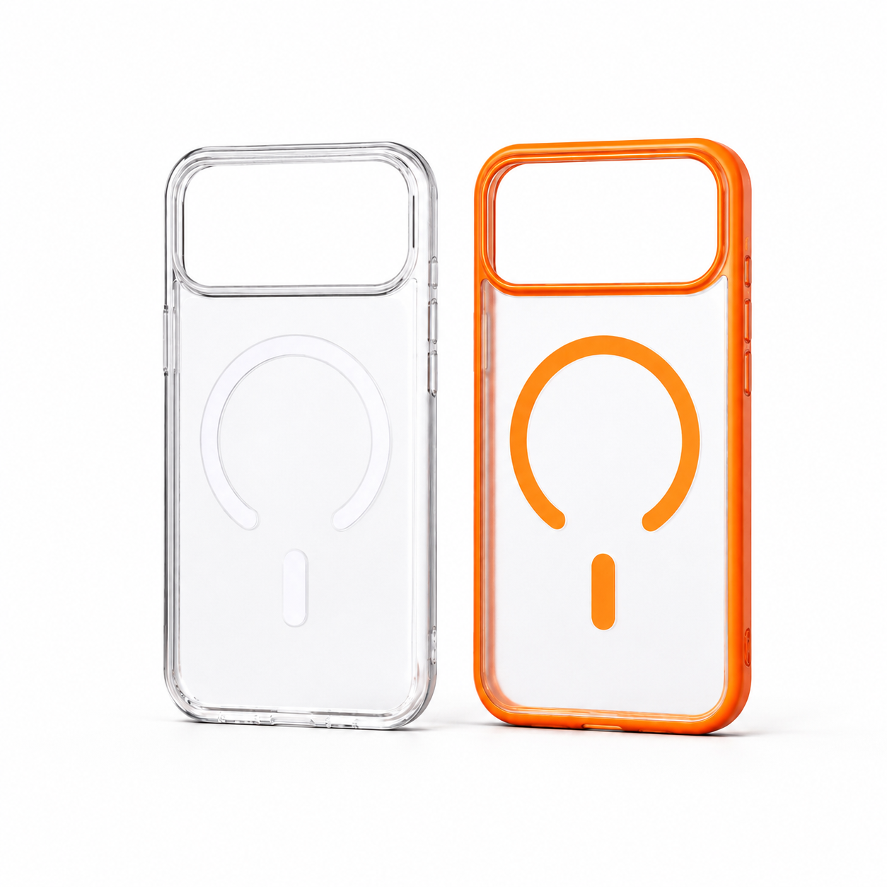 iPhone 17 Pro Max Premium Clear & Orange Magnetic Magsafe cover