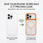 iPhone 16 Pro Max to 17 Pro Max Converter Case | Premium Back Cover