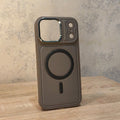 iPhone 17 Pro Max Premium Leather-Style Magnetic Ring Back Cover