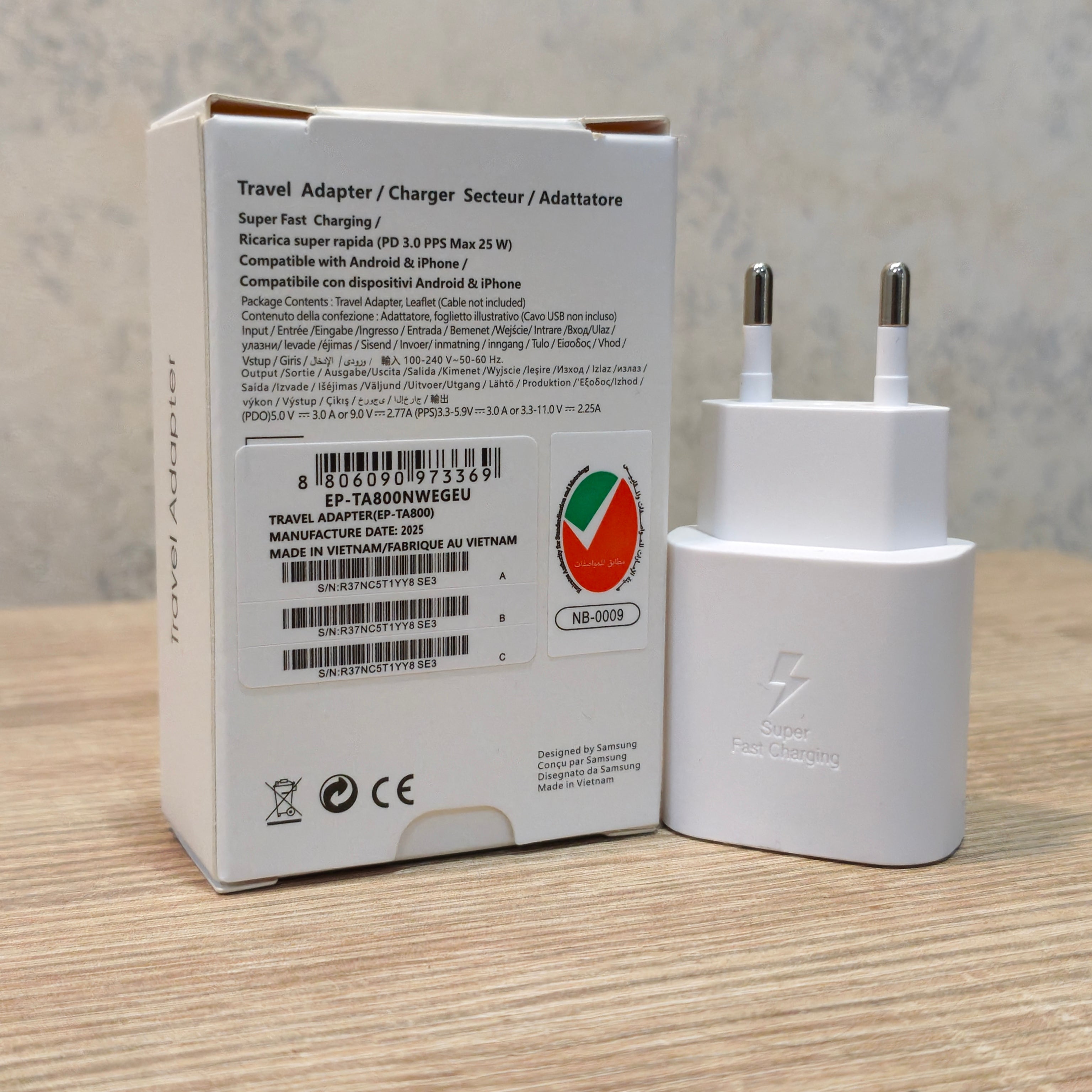 Samsung 25W PD Fast Charger USB-C Adapter | Super Fast Charging Wall Charger