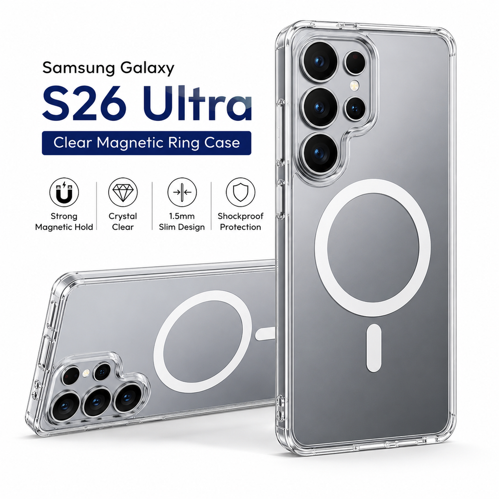 Samsung Galaxy S26 Ultra Clear Magnetic Back Cover