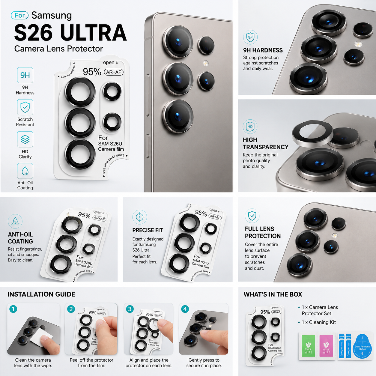 Samsung Galaxy S26 Ultra Camera Lens Protector