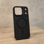 iPhone 17 Pro Max Premium Leather-Style Magnetic Ring Back Cover
