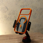 iPhone 17 Pro Max Premium Clear & Orange Magnetic Magsafe cover